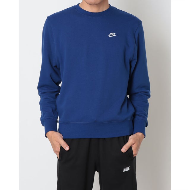 メンズ スウェットトレーナー クラブ FT L/S クルー FN3889455 （DEEP ROYAL BLUE/WHITE）