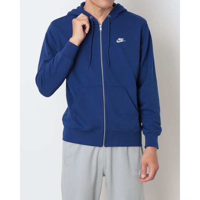 メンズ スウェットフルジップ クラブ FT L/S フルジップ フーディ FN3885455 （DEEP ROYAL BLUE）