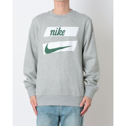 ナイキ NIKE メンズ スウェットトレーナー ナイキ クラブ BB L/S クルー CTB IM5818063 （DK GREY HEATHER/WHITE）｜詳細画像