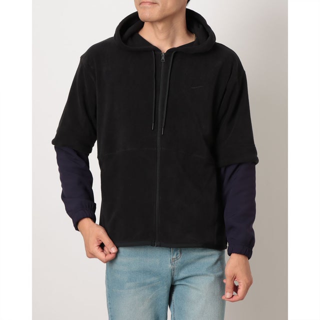 メンズ ニットジャケット TF フルジップ ポーラー L/S フーディ IX7292010 （BLACK/PURPLE DYNASTY/BLACK）