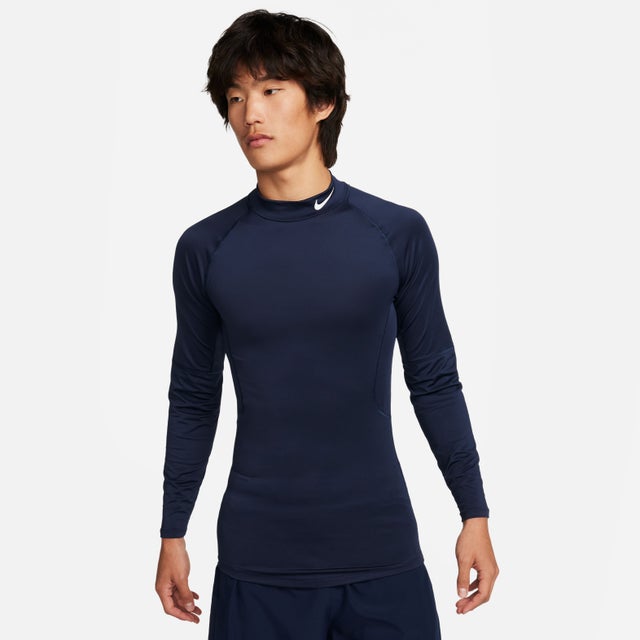 ウェア メンズ NP DF タイト モック L/S トップ FB7909 451 （ネイビー）