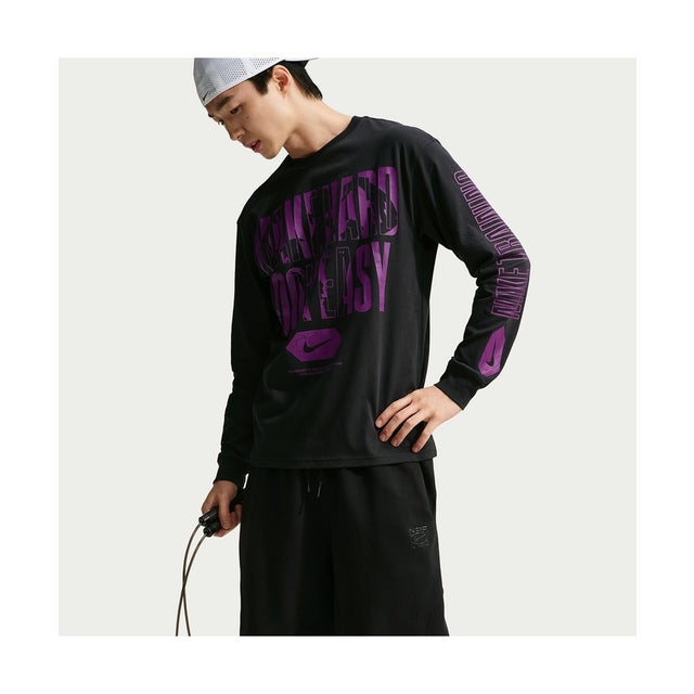 /メンズ/AS M NK TEE LSE LS MAKE HARD E （BLACK/BLDBRY）