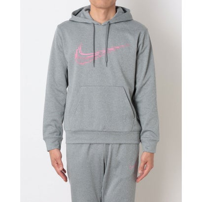 メンズ ニットジャケット ナイキ TF フレックス フリース フ ゜ルオーバー L/S フーディ GFX IM5455084 （SMOKE GREY/HTR/HYPER PINK）｜詳細画像