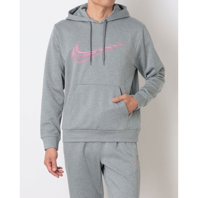 メンズ ニットジャケット TF フレックス フリース フ ゜ルオーバー L/S フーディ GFX IM5455084 （SMOKE GREY/HTR/HYPER PINK）