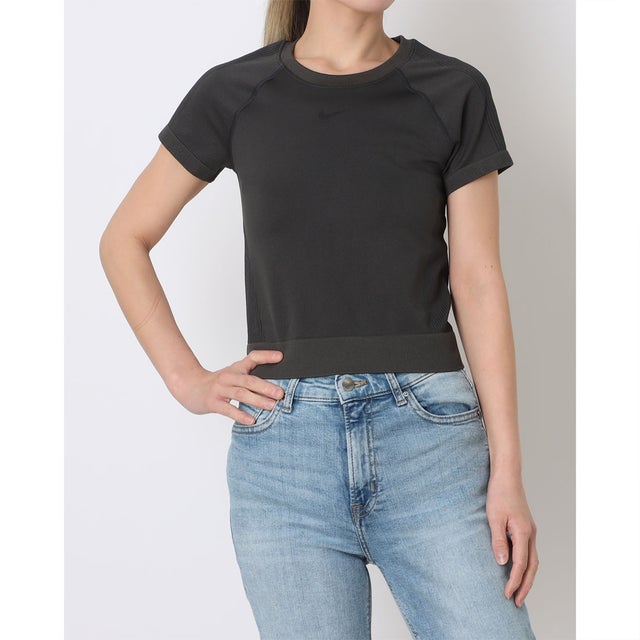 レディース フィットネス 半袖Tシャツ ウィメンズ NP DF SMLS S/S トップ IM9973070 （DK SMOKE GREY）