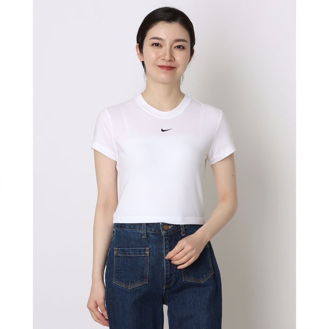 レディース 半袖Tシャツ ウィメンズ NSW CHLL CRP S/S Tシャツ HF9539101 （WHITE/BLACK）