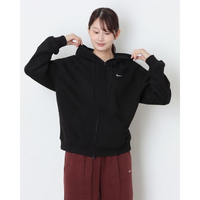 レディース スウェットフルジップ ナイキ ウィメンズ STDO フリース MW OS フルジップ フーディ IM8085001 （TOTAL BLACK/SAIL）｜詳細画像