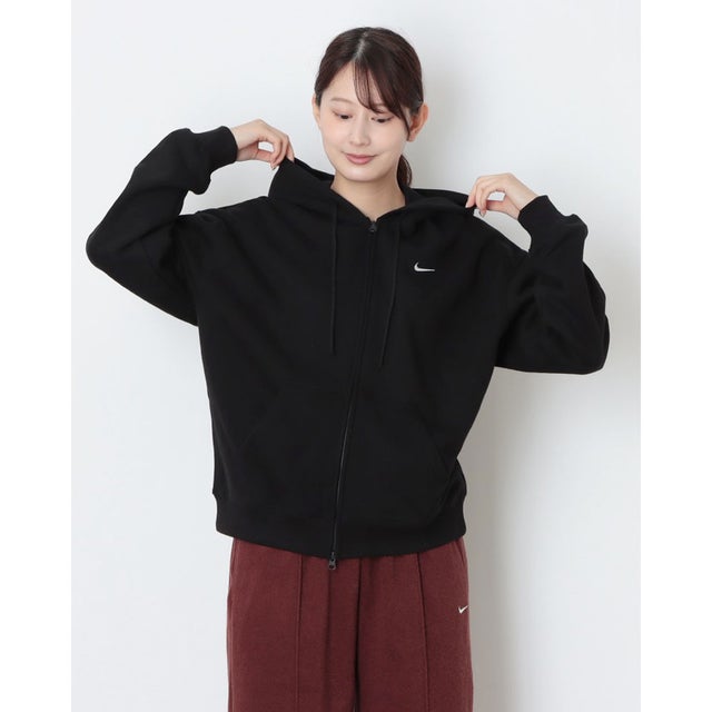 レディース スウェットフルジップ ウィメンズ STDO フリース MW OS フルジップ フーディ IM8085001 （TOTAL BLACK/SAIL）