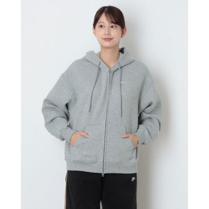 レディース スウェットフルジップ ナイキ ウィメンズ STDO フリース MW OS フルジップ フーディ IM8085063 （DK GREY HEATHER/SAIL）｜詳細画像