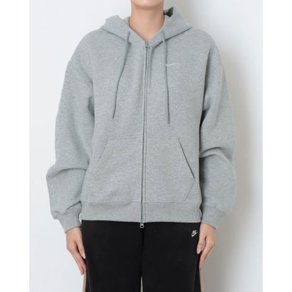 レディース スウェットフルジップ ナイキ ウィメンズ STDO フリース MW OS フルジップ フーディ IM8085063 （DK GREY HEATHER/SAIL）｜詳細画像