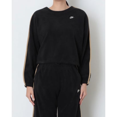 レディース スウェットトレーナー ナイキ ウィメンズ ポーラー フリース WNTRZD L/S クルー IX7016010 （BLACK/PARACHUTE BEIGE/SAIL）｜詳細画像