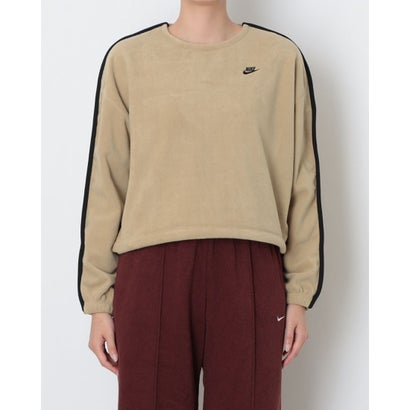 レディース スウェットトレーナー ナイキ ウィメンズ ポーラー フリース WNTRZD L/S クルー IX7016297 （PARACHUTE BEIGE/BLACK/BLACK）｜詳細画像