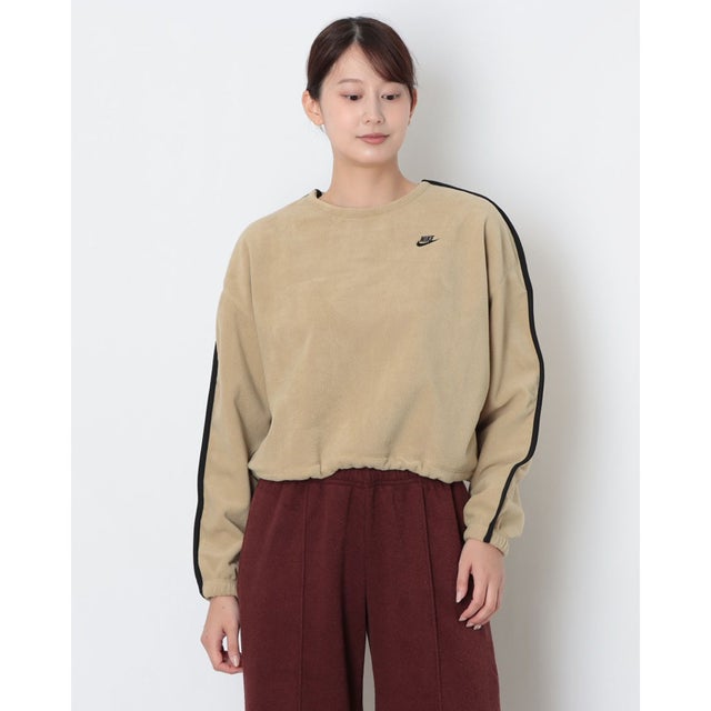 レディース スウェットトレーナー ウィメンズ ポーラー フリース WNTRZD L/S クルー IX7016297 （PARACHUTE BEIGE/BLACK/BLACK）