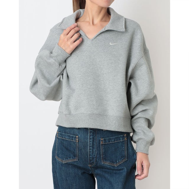 レディース スウェットトレーナー ウィメンズ STDO フリース MW OS クロップ POL IM8095063 （DK GREY HEATHER/SAIL）