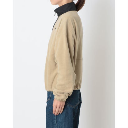 レディース フリースジャケット ナイキ ウィメンズ ポーラー フリース WNTRZD フルジップ L/S トップ IX7010297 （PARACHUTE BEIGE/BLACK/BLACK）｜詳細画像