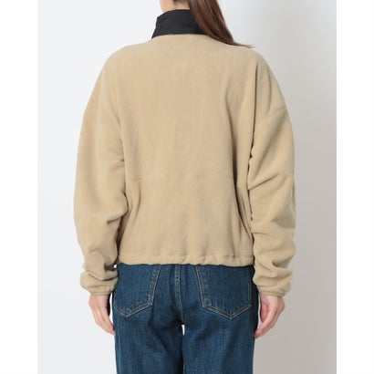 レディース フリースジャケット ナイキ ウィメンズ ポーラー フリース WNTRZD フルジップ L/S トップ IX7010297 （PARACHUTE BEIGE/BLACK/BLACK）｜詳細画像