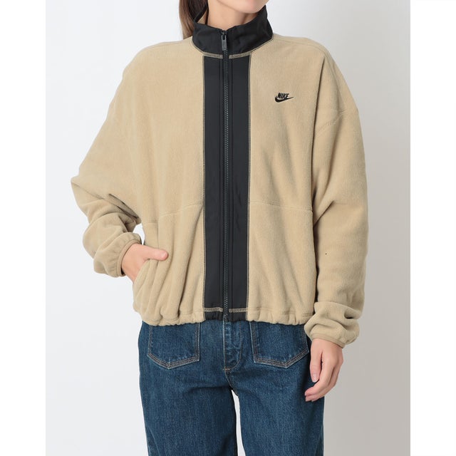 レディース フリースジャケット ウィメンズ ポーラー フリース WNTRZD フルジップ L/S トップ IX7010297 （PARACHUTE BEIGE/BLACK/BLACK）