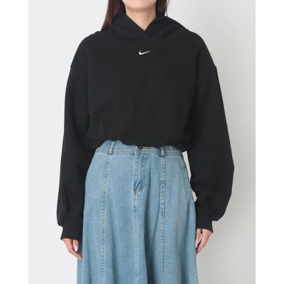 ナイキ NIKE オーバーサイズド クロップド パーカー （TOTAL BLACK/SAIL）｜詳細画像
