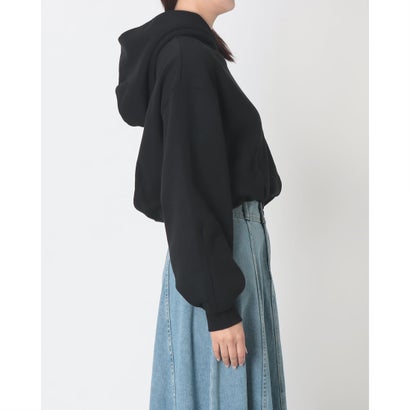 ナイキ NIKE オーバーサイズド クロップド パーカー （TOTAL BLACK/SAIL）｜詳細画像