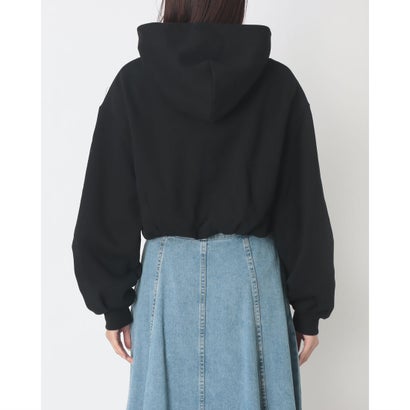 ナイキ NIKE オーバーサイズド クロップド パーカー （TOTAL BLACK/SAIL）｜詳細画像