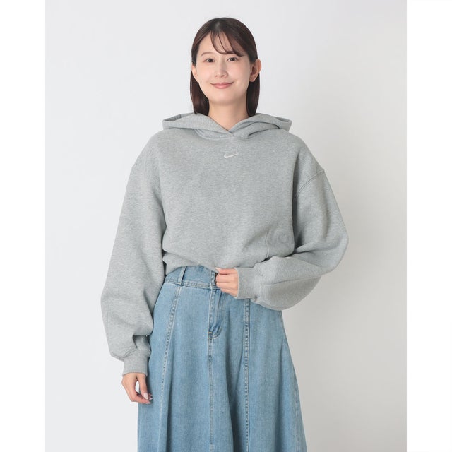 オーバーサイズド クロップド パーカー （DK GREY HEATHER/SAIL）