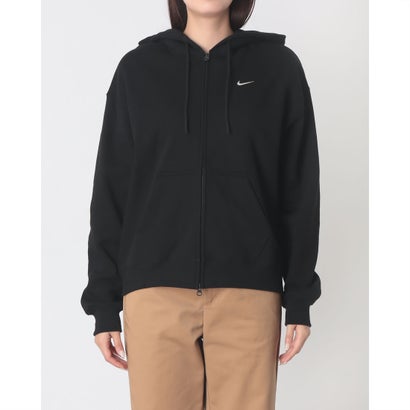 ナイキ NIKE オーバーサイズド フルジップ パーカー （TOTAL BLACK/SAIL）｜詳細画像