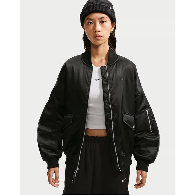 /レディス/AS W NK STDO HYBRID BOMBER JKT （BLACK/BLACK）
