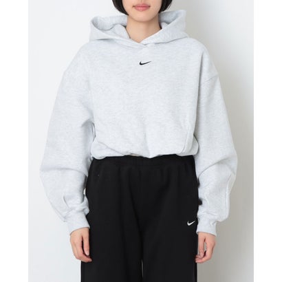 ナイキ NIKE レディース ナイキ スタジオ フリース ミディアムウェイト ウィメンズ オーバーサイズド クロップド パーカー IM8097 （グレー）｜詳細画像