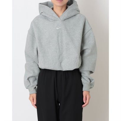 ナイキ NIKE レディース スタジオ フリース ミディアムウェイト ウィメンズ オーバーサイズド クロップド パーカー IM8097 （グレー）｜詳細画像