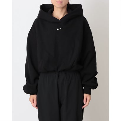 ナイキ NIKE レディース スタジオ フリース ミディアムウェイト ウィメンズ オーバーサイズド クロップド パーカー IM8097 （ブラック）｜詳細画像