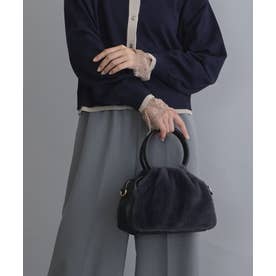 フェイクファーボストンバッグ （39チャコールグレー）