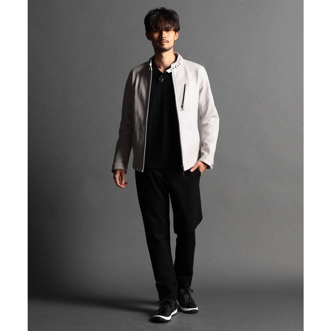 ニコルクラブフォーメン NICOLE CLUB FOR MEN ラムレザーシングル