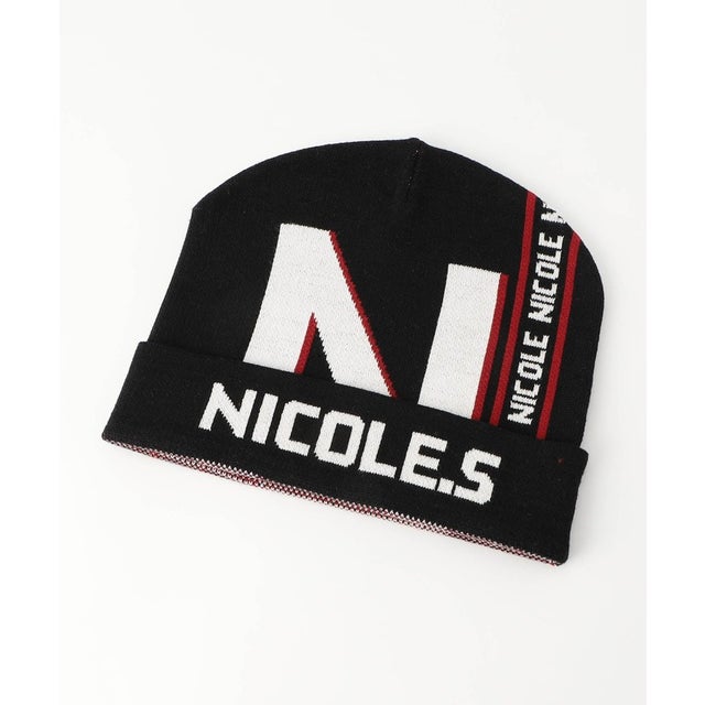 【NICOLE SPORTS】ビッグロゴビーニー （49ブラック）