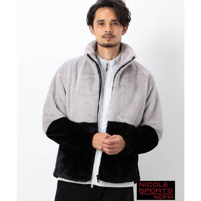 【NICOLE SPORTS】スタンドカラー ファーブルゾン （29グレー）