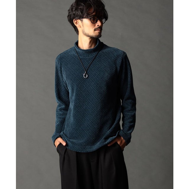 モールバイヤス モックネックプルオーバー （60ブルー）