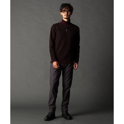 ヘリンボン タートルネックニット （19ライトグレー）｜詳細画像
