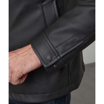 レザーライク ムラプリントミリタリーブルゾン （15キャメル）｜詳細画像
