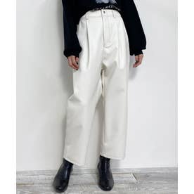フェイクレザーサルエル パンツ （28オフホワイト）