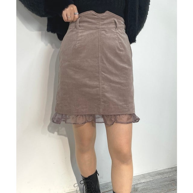 2WAYコーデュロイスカート （13ブラウン）