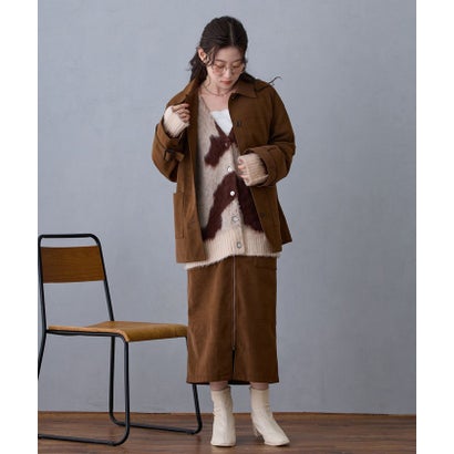 ニコルクラブ NICOLE CLUB 【ZELDA】ニュアンス柄シャギーカーディガン （13ブラウン）｜詳細画像