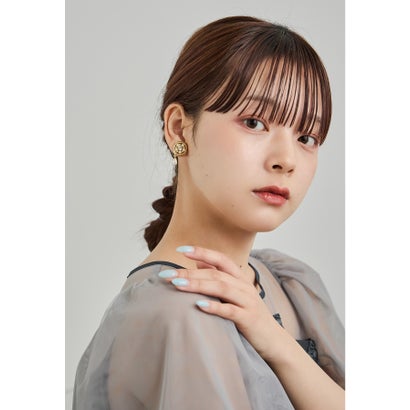 メタルパールイヤリング ゴールド シルバー 結婚式 二次会 同窓会 成人式 パーティー お呼ばれ オケージョン フォーマル （ゴールド）｜詳細画像