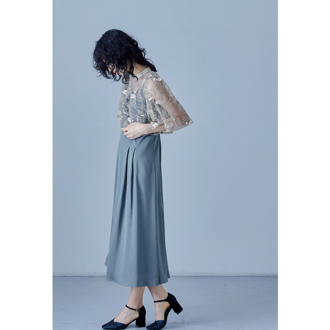 ニアナ niana リーフレースボレロセットドレス 結婚式 パーティー 