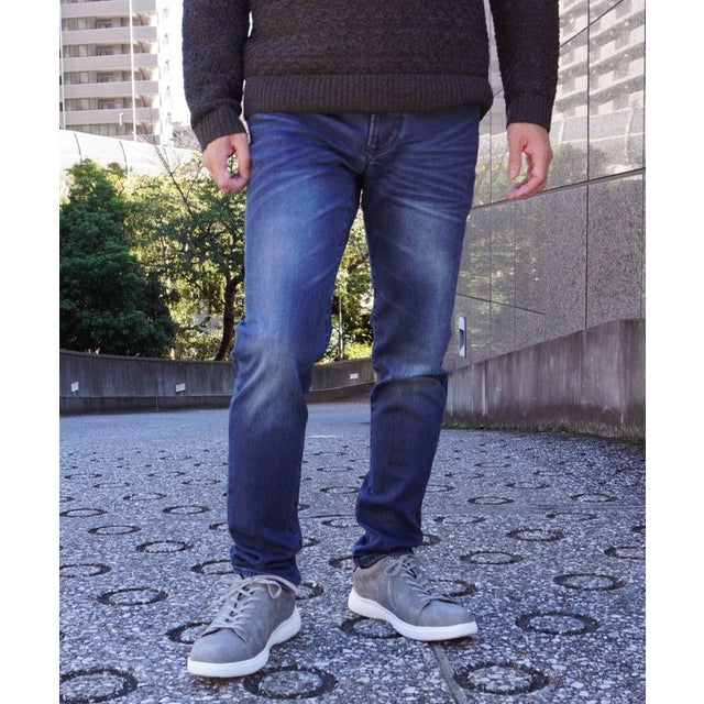 アラカルト裏起毛スリムストレートパンツ （60ブルー）