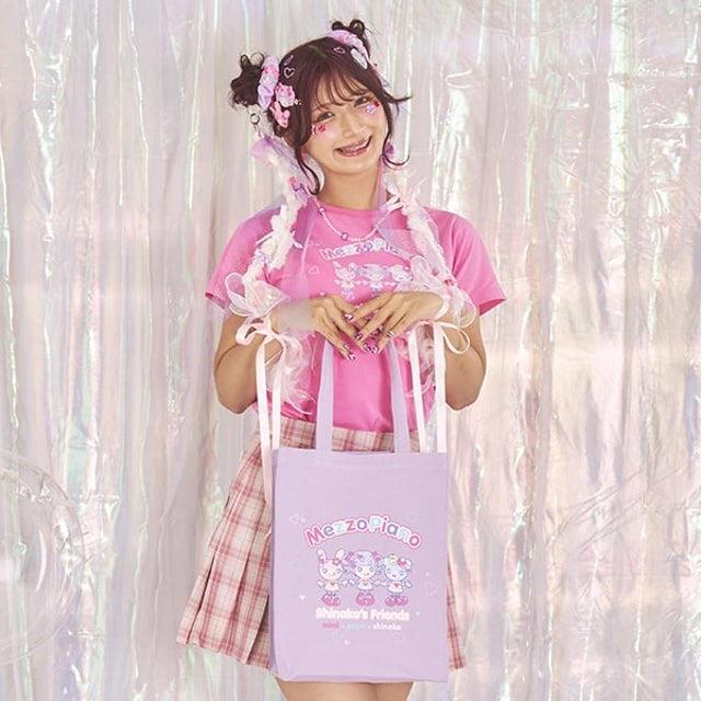 【しなこちゃん×ミミポポ】トートバッグ （ラベンダー）