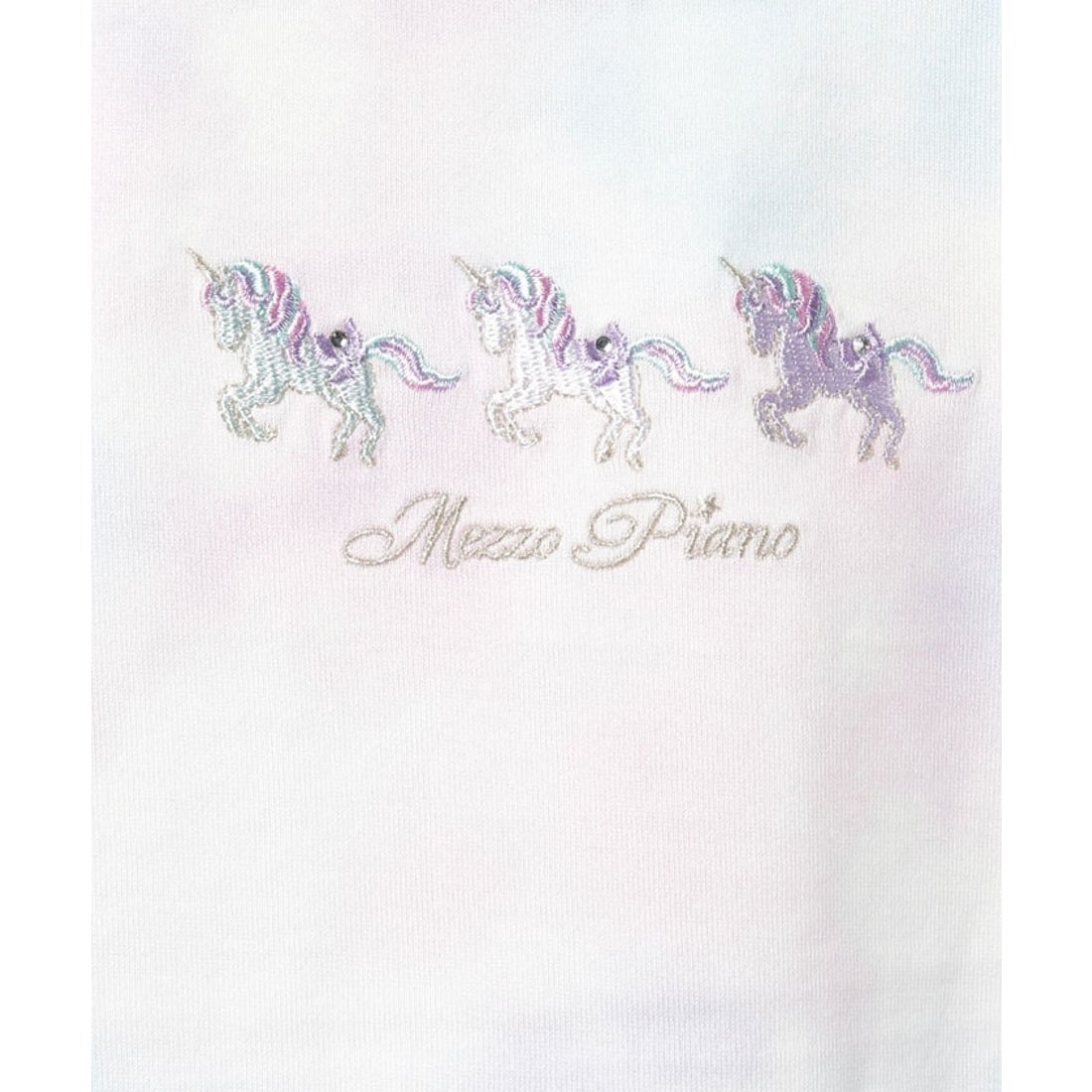 メゾピアノ mezzo piano ユニコーン タイダイプリント半袖Tシャツ