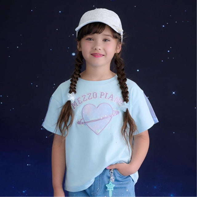 蓄光シャカシャカ 半袖Tシャツ （サックス）