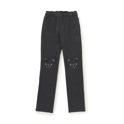 【あったか素材】動物あったかカットデニムパンツ （チャコール）｜詳細画像