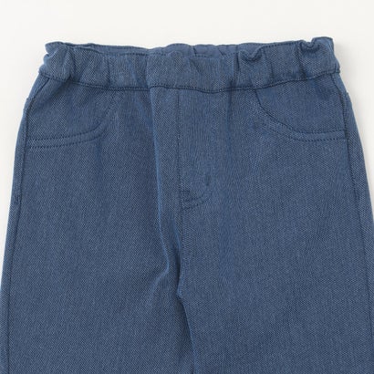 【あったか素材】動物あったかカットデニムパンツ （チャコール）｜詳細画像