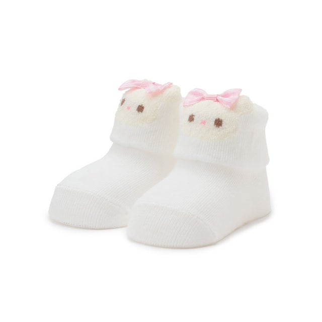うさぎお顔ソックス （オフ ホワイト）