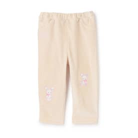 【あったか素材】ウサギアップリケ カットパンツ （オフ ホワイト）